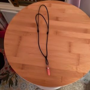 Rose quartz adjustable necklace new